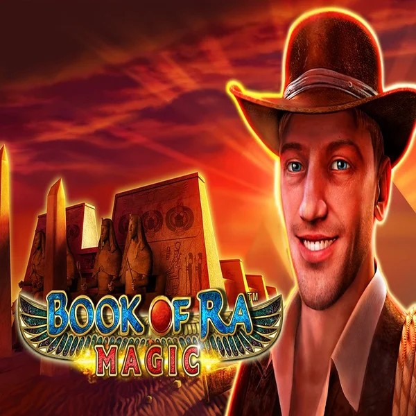 Book of Ra Magic logo by Greentube at Pelipeto Casino
